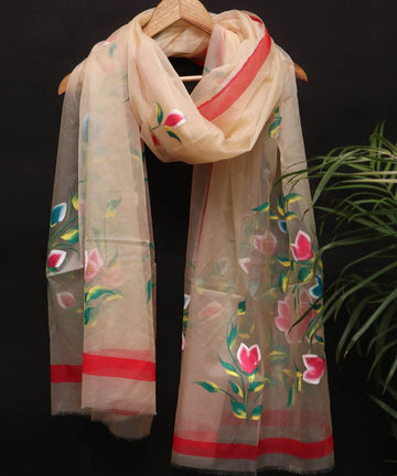Organza Fabric Material Dupatta  Stole Scarf Digital Print Buy Now Fabric Dekho